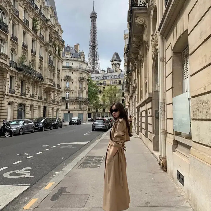 [BUNJANG] Bron Long Trench Coat Beige / 브론 롱 기장 트렌치 코트 베이지