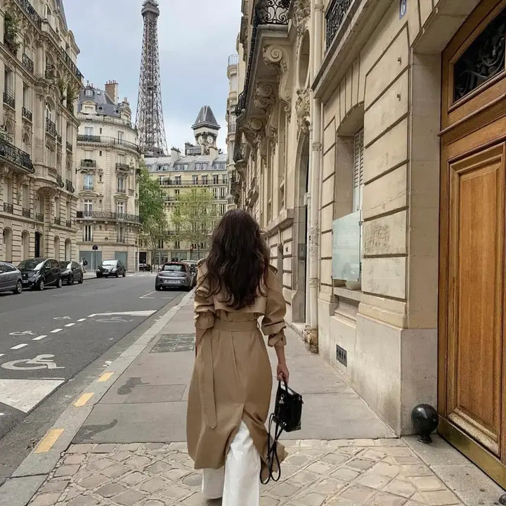 [BUNJANG] Bron Long Trench Coat Beige / 브론 롱 기장 트렌치 코트 베이지