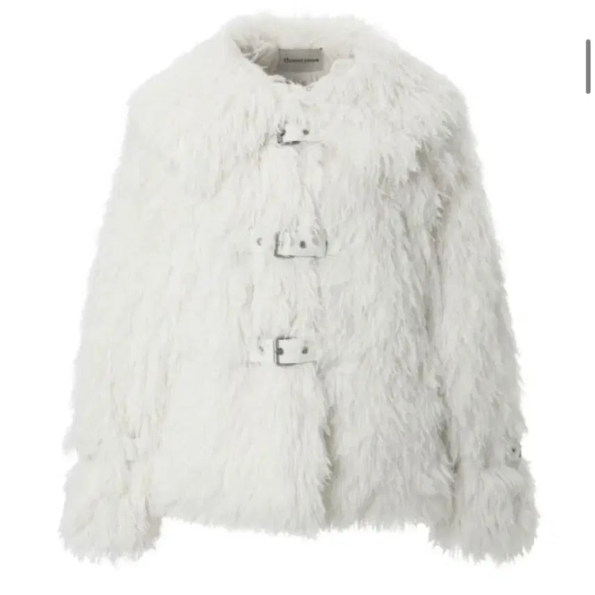 [BUNJANG] 3Times Tiana Faux Fur Jacket White / 쓰리타임즈 티아나 퍼자켓 화이트