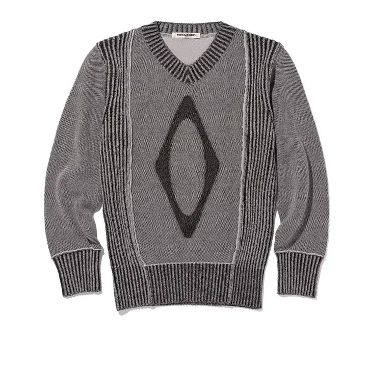 [BUNJANG] MISCHIEF JACQUARD KNITTED SWEATER / 미스치프 JACQUARD KNITTED SWEATER