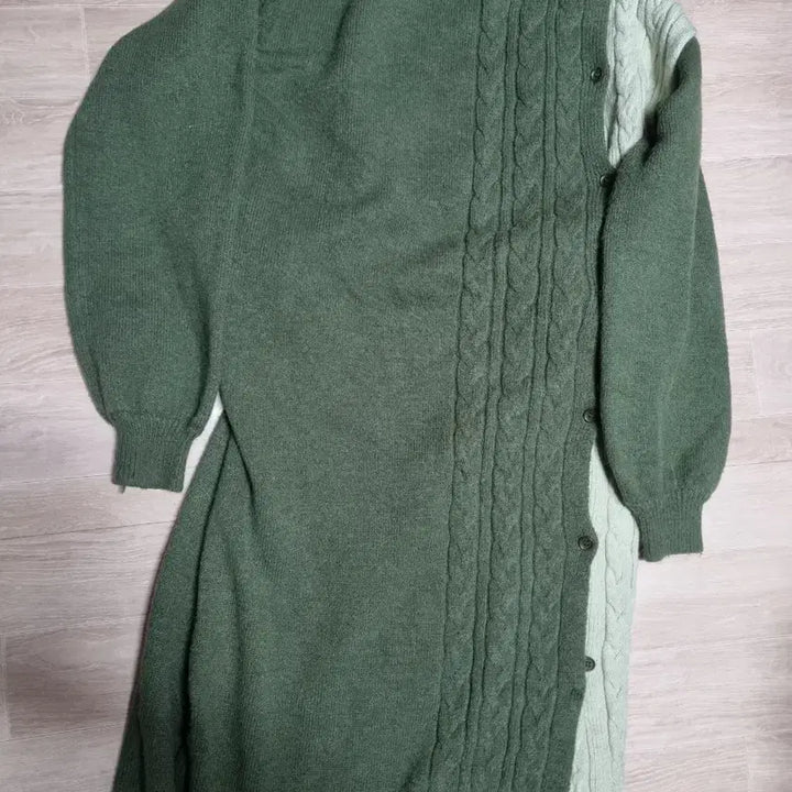 [BUNJANG] General Idea Unbalanced Mix Knit Dress / 제너럴아이디어 언발란스 믹스 니트 원피스