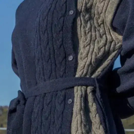 [BUNJANG] General Idea Unbalanced Mix Knit Dress / 제너럴아이디어 언발란스 믹스 니트 원피스
