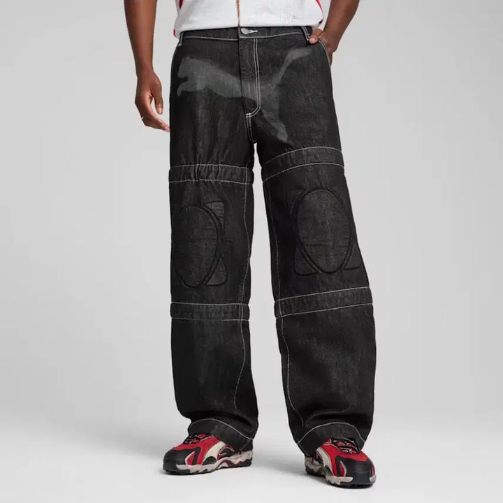 [BUNJANG] Puma A$AP Rocky Knee Pad Denim Pants / awge 에이셉 라키 니패드 데님 팬츠