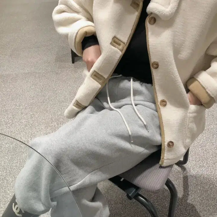 [BUNJANG] SAIT.B Reversible Mustang Ivory / SAIT.B 솔트비 리버시블 무스탕 아이보리