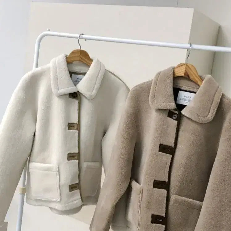 [BUNJANG] SAIT.B Reversible Mustang Ivory / SAIT.B 솔트비 리버시블 무스탕 아이보리