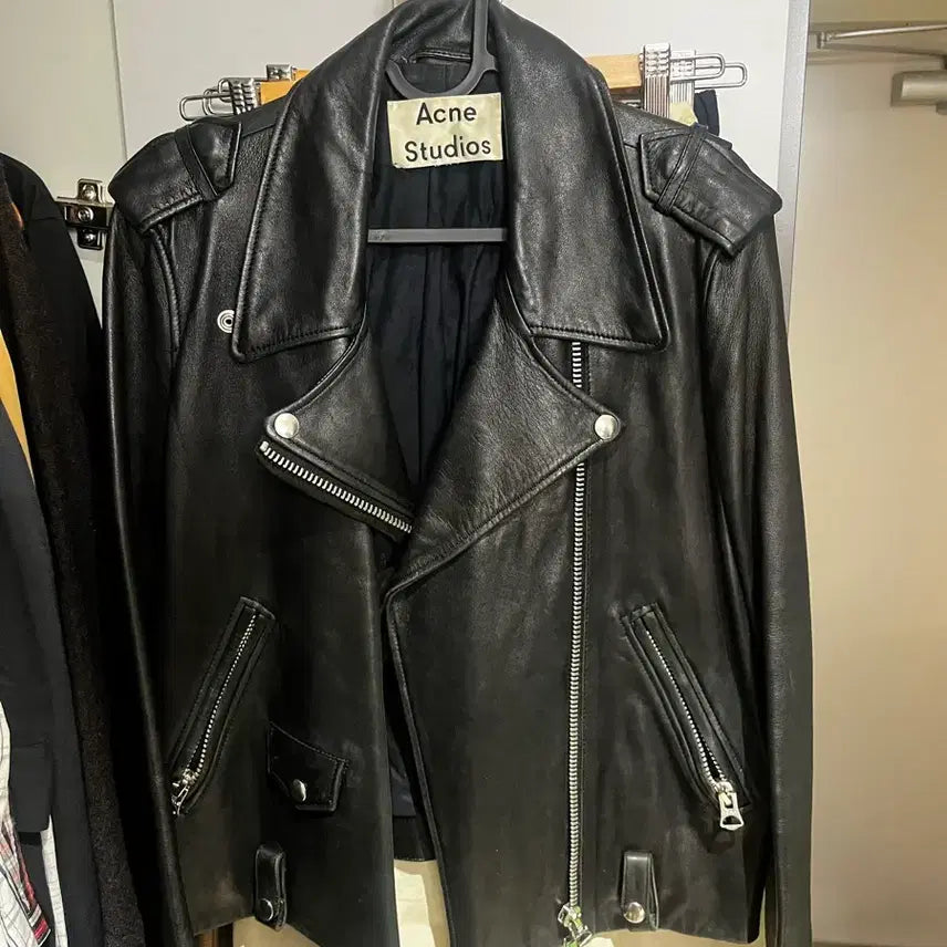 [BUNJANG] Acne Studios Black Leather Rider Jacket / 아크네 스튜디오 블랙 레더 라이더 자켓
