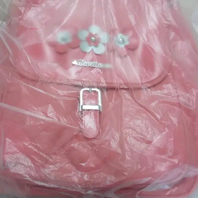 [BUNJANG] Backpack / 베네통 핑크 꽃 장식 백팩 가방