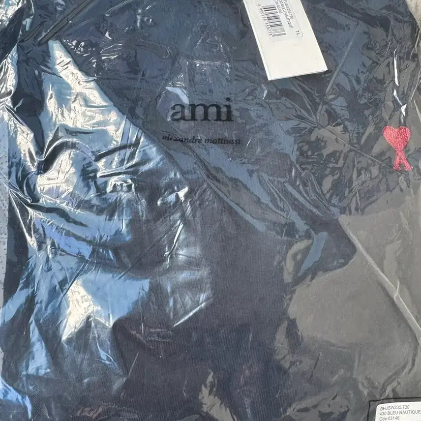 [BUNJANG] Ami Navy Hoodie (Large) / ** AMI ** 봄가을후드 그레이/네이비/블랙