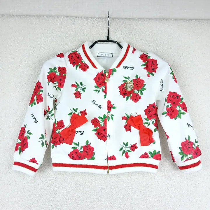 [BUNJANG] French Cat Rose Ribbon Jacket (110) / 프렌치캣 아동  장미 리본 집어자켓(110)