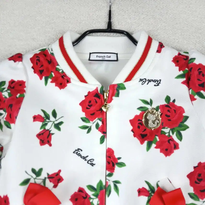 [BUNJANG] French Cat Rose Ribbon Jacket (110) / 프렌치캣 아동  장미 리본 집어자켓(110)