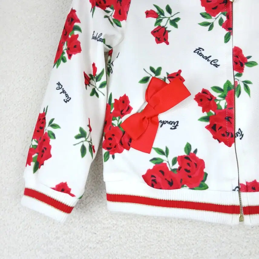 [BUNJANG] French Cat Rose Ribbon Jacket (110) / 프렌치캣 아동  장미 리본 집어자켓(110)
