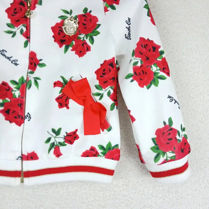 [BUNJANG] French Cat Rose Ribbon Jacket (110) / 프렌치캣 아동  장미 리본 집어자켓(110)