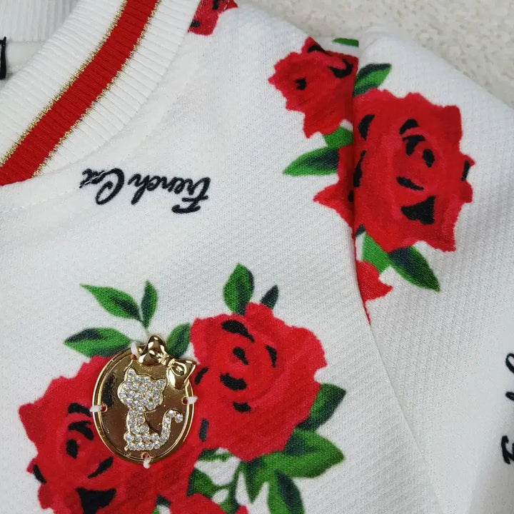 [BUNJANG] French Cat Rose Ribbon Jacket (110) / 프렌치캣 아동  장미 리본 집어자켓(110)