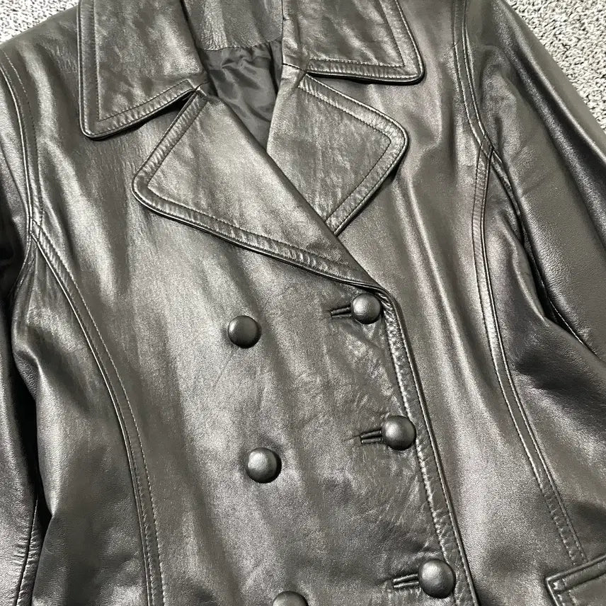[BUNJANG] Vintage 9 Leather Blazer Rider Jacket / 빈티지9. 양가죽 블레이저 레더 라이더 자켓 코트