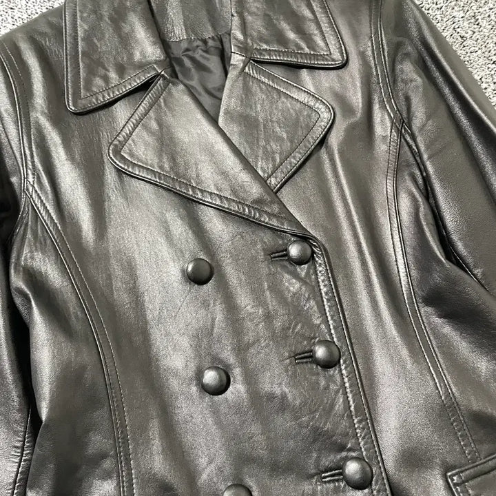 [BUNJANG] Vintage 9 Leather Blazer Rider Jacket / 빈티지9. 양가죽 블레이저 레더 라이더 자켓 코트