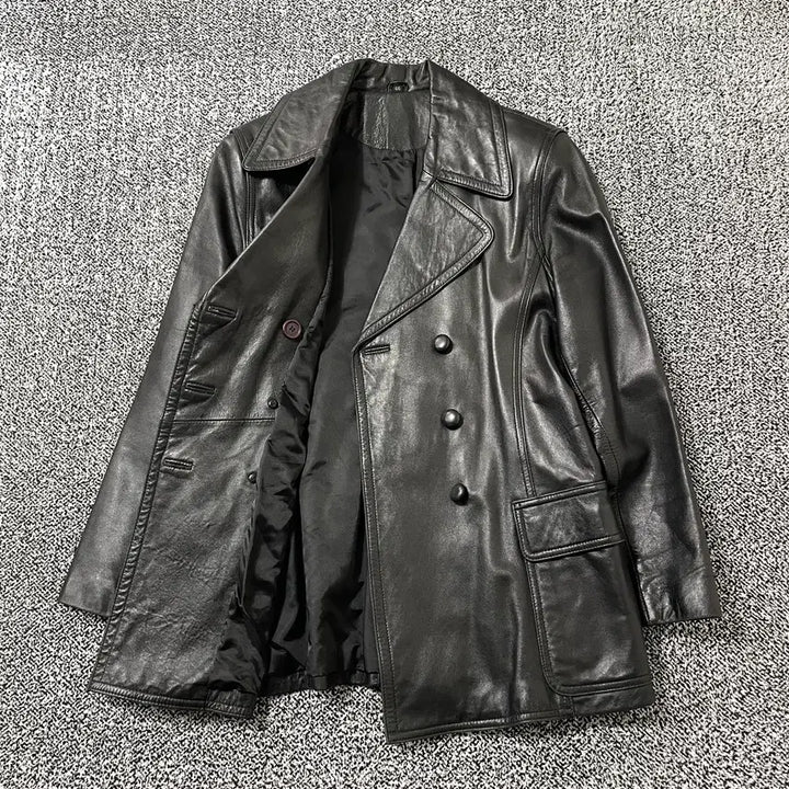 [BUNJANG] Vintage 9 Leather Blazer Rider Jacket / 빈티지9. 양가죽 블레이저 레더 라이더 자켓 코트