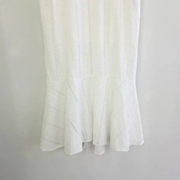 [BUNJANG] THE CHEMI White Lace Mermaid Long Dress / [THE CHEMI] 더케미 화이트 레이스 머메이드 롱원피스 여성 F