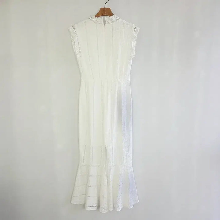 [BUNJANG] THE CHEMI White Lace Mermaid Long Dress / [THE CHEMI] 더케미 화이트 레이스 머메이드 롱원피스 여성 F