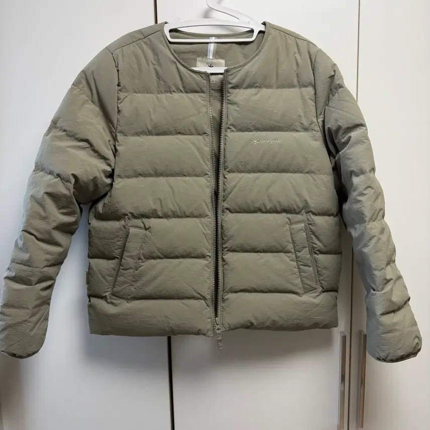 [BUNJANG] Snowpeak Women's Lightweight Down Jacket Olive Khaki 85 / 스노우피크 랜드 여성 경량 다운 자켓 경량패딩 올리브 카키 85