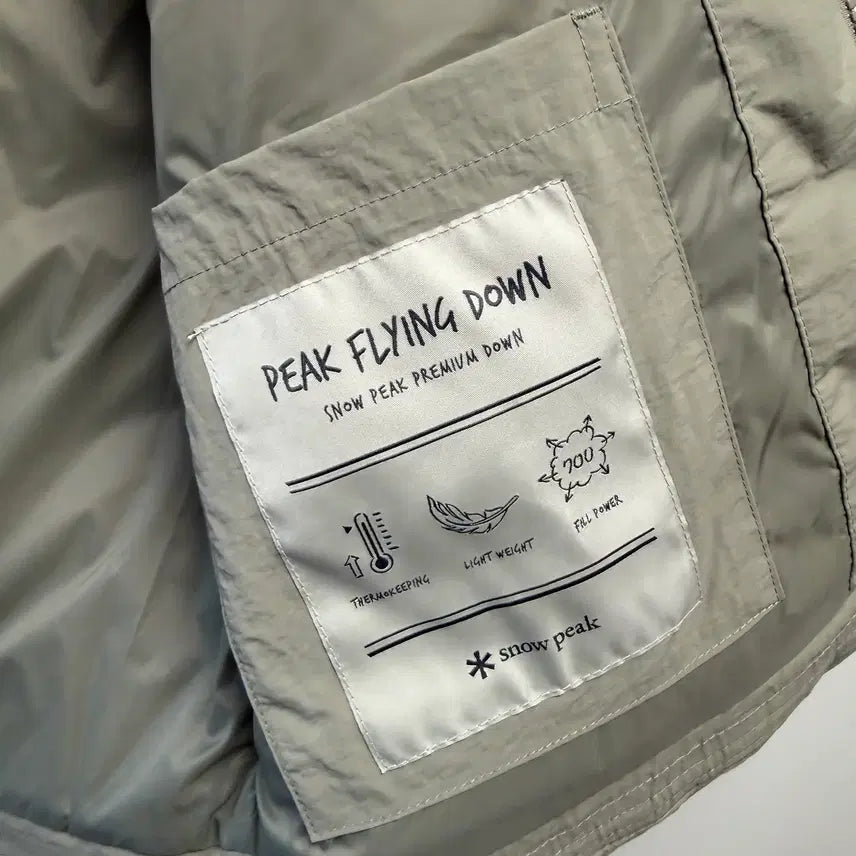 [BUNJANG] Snowpeak Women's Lightweight Down Jacket Olive Khaki 85 / 스노우피크 랜드 여성 경량 다운 자켓 경량패딩 올리브 카키 85