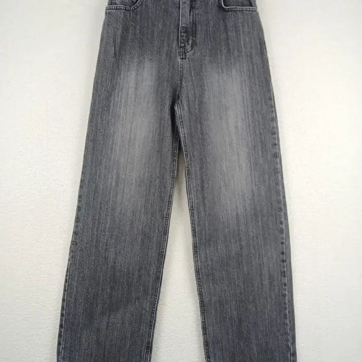 [BUNJANG] EZKATON Women's Washed Black Denim Wide Pants (M) / EZKATON 여성 워싱 블랙 데님 와이드 팬츠(M)