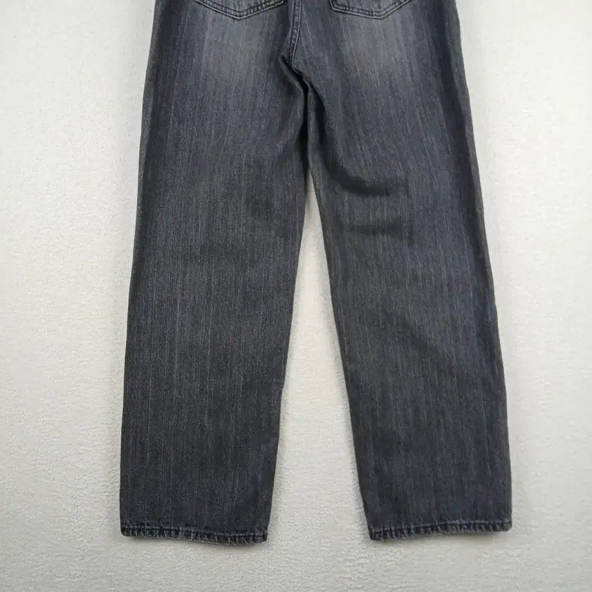 [BUNJANG] EZKATON Women's Washed Black Denim Wide Pants (M) / EZKATON 여성 워싱 블랙 데님 와이드 팬츠(M)