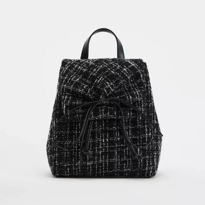 [BUNJANG] ZARA Ribbon Fabric Backpack / 자라 리본 패브릭 백팩 6863/410