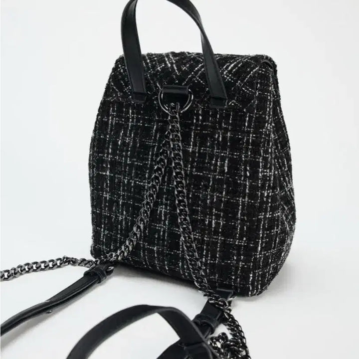 [BUNJANG] ZARA Ribbon Fabric Backpack / 자라 리본 패브릭 백팩 6863/410