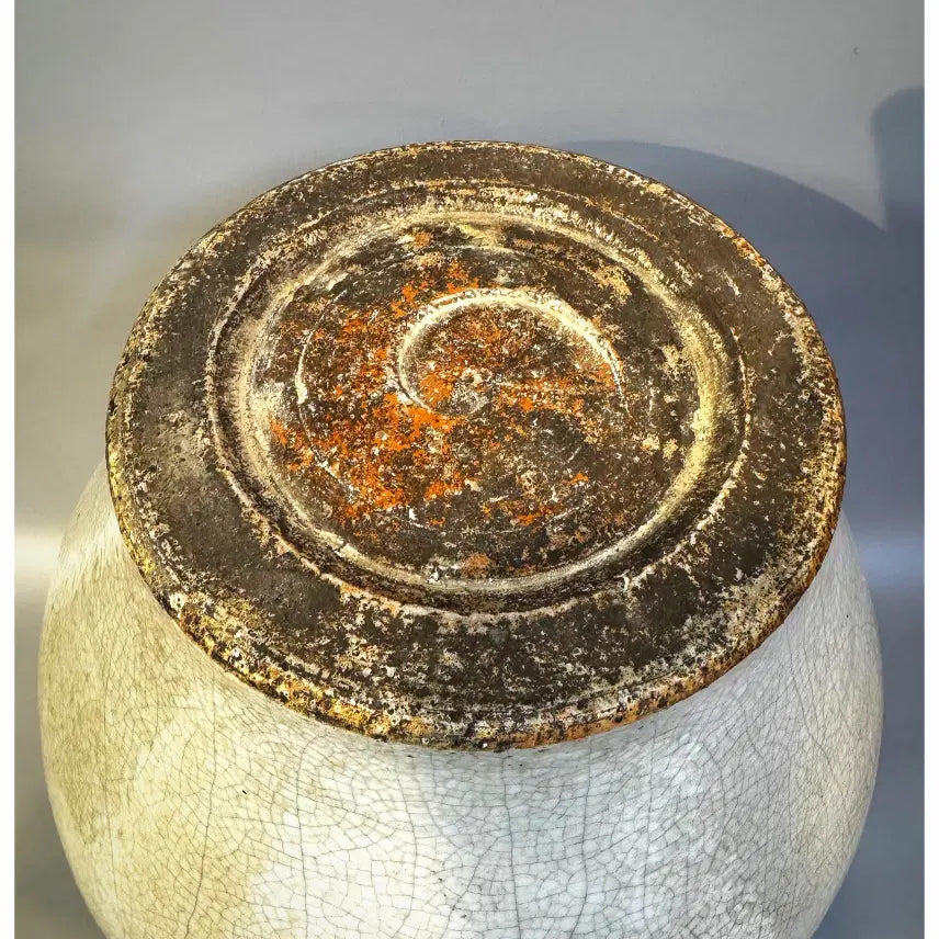 [BUNJANG] Chinese Pottery - Yuan Dynasty Ge Kiln White Porcelain Walnut Jar / 중국 도자기 - 원대 가요 백자 호두뢰 관