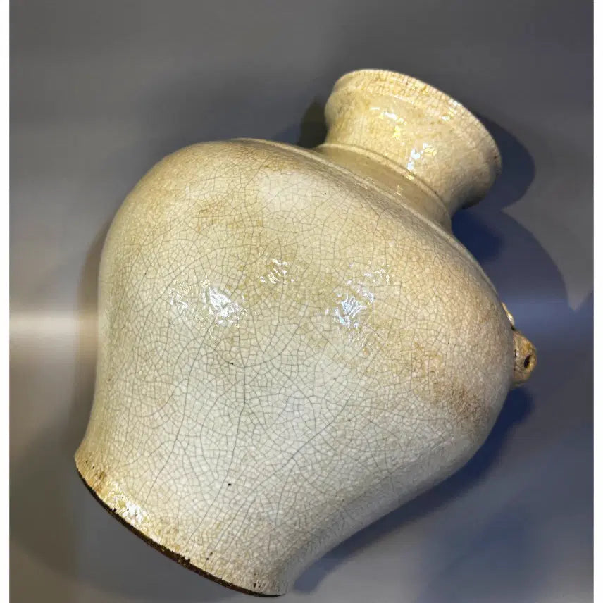 [BUNJANG] Chinese Pottery - Yuan Dynasty Ge Kiln White Porcelain Walnut Jar / 중국 도자기 - 원대 가요 백자 호두뢰 관