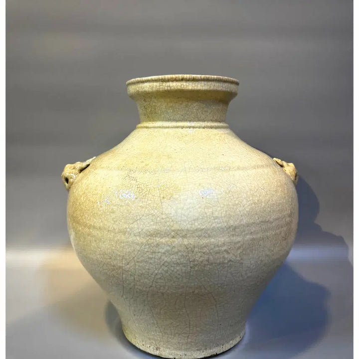 [BUNJANG] Chinese Pottery - Yuan Dynasty Ge Kiln White Porcelain Walnut Jar / 중국 도자기 - 원대 가요 백자 호두뢰 관