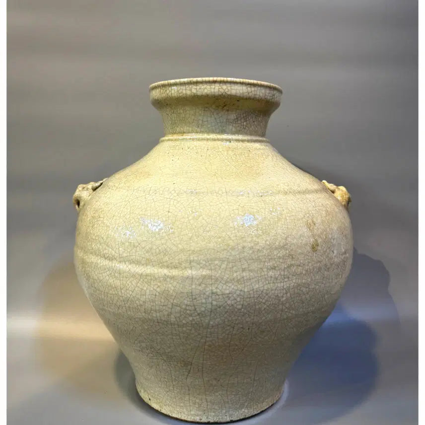 [BUNJANG] Chinese Pottery - Yuan Dynasty Ge Kiln White Porcelain Walnut Jar / 중국 도자기 - 원대 가요 백자 호두뢰 관