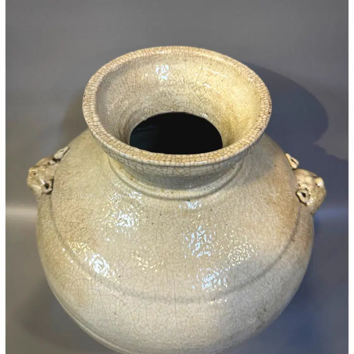 [BUNJANG] Chinese Pottery - Yuan Dynasty Ge Kiln White Porcelain Walnut Jar / 중국 도자기 - 원대 가요 백자 호두뢰 관