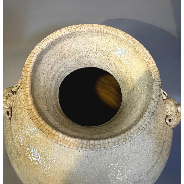 [BUNJANG] Chinese Pottery - Yuan Dynasty Ge Kiln White Porcelain Walnut Jar / 중국 도자기 - 원대 가요 백자 호두뢰 관