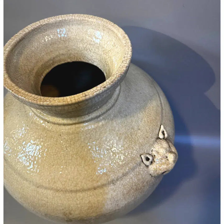 [BUNJANG] Chinese Pottery - Yuan Dynasty Ge Kiln White Porcelain Walnut Jar / 중국 도자기 - 원대 가요 백자 호두뢰 관