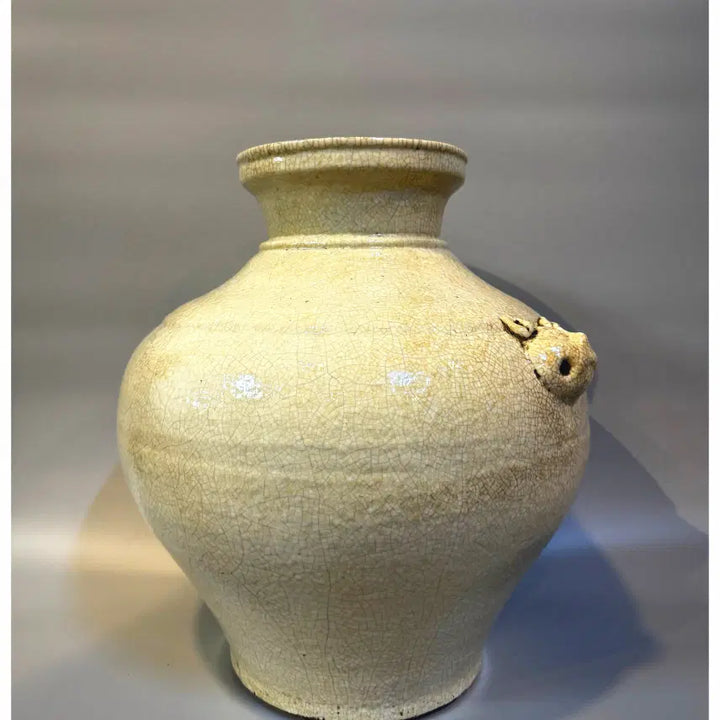 [BUNJANG] Chinese Pottery - Yuan Dynasty Ge Kiln White Porcelain Walnut Jar / 중국 도자기 - 원대 가요 백자 호두뢰 관