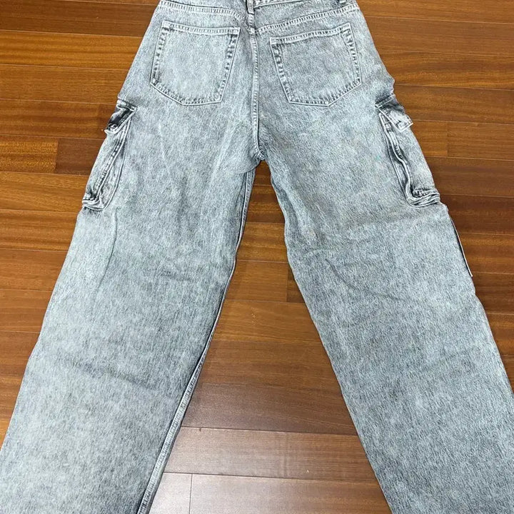 [BUNJANG] Musinsa Standard Wide Multi Pocket Cargo Denim Pants / 무신사 스탠다드 와이드 멀티 포켓 카고 데님팬츠