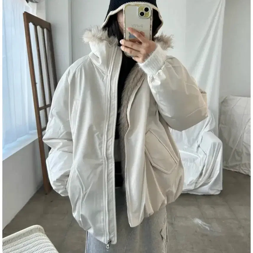 [BUNJANG] Quilted Padded Jacket / 누빔 퍼 하이넥 퀄팅 야상 패딩 점퍼