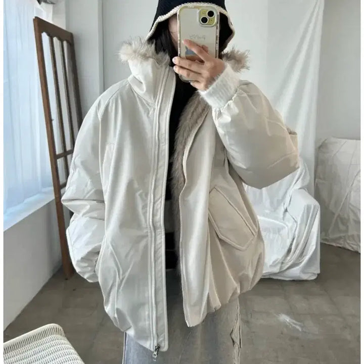 [BUNJANG] Quilted Padded Jacket / 누빔 퍼 하이넥 퀄팅 야상 패딩 점퍼