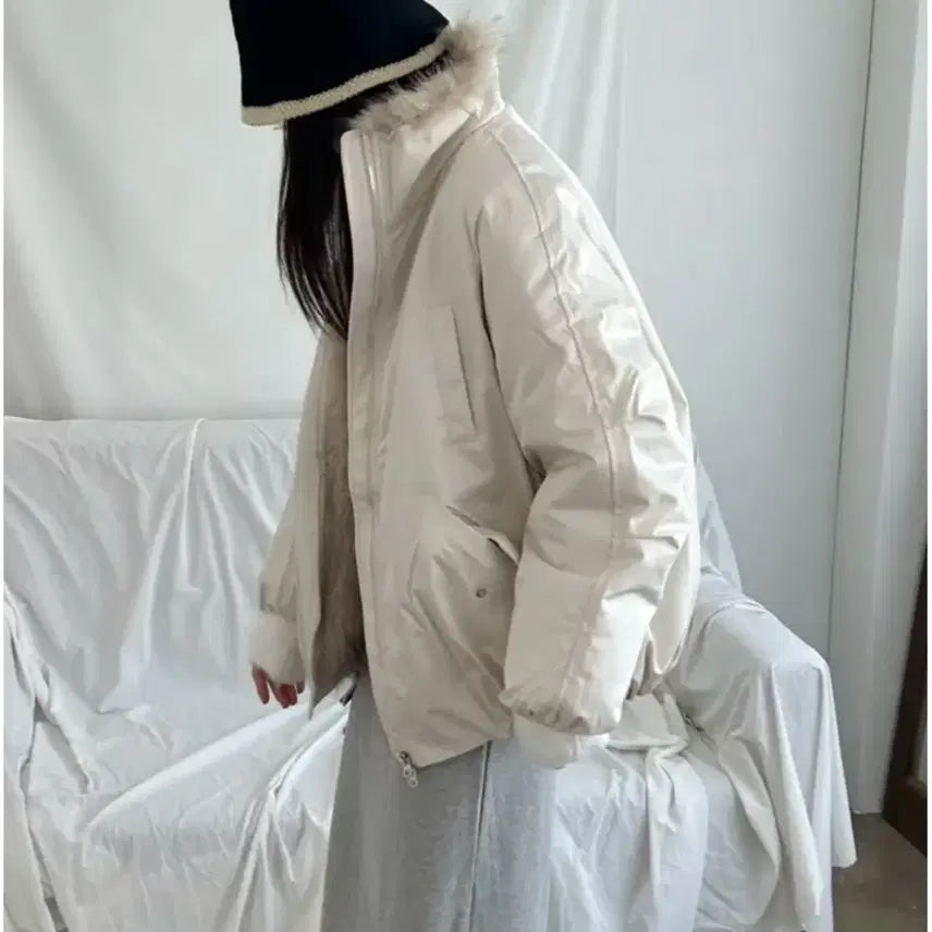 [BUNJANG] Quilted Padded Jacket / 누빔 퍼 하이넥 퀄팅 야상 패딩 점퍼