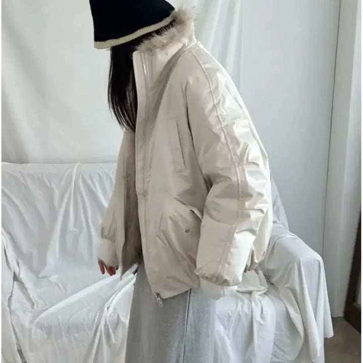 [BUNJANG] Quilted Padded Jacket / 누빔 퍼 하이넥 퀄팅 야상 패딩 점퍼