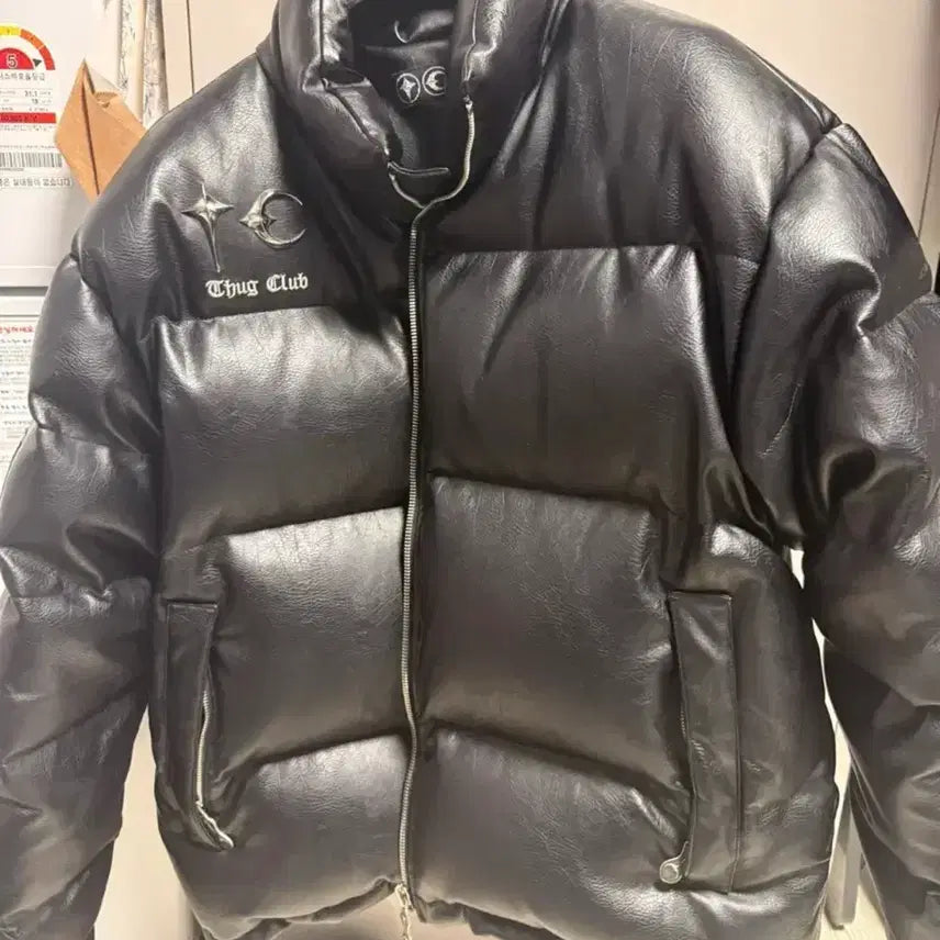 [BUNJANG] THEBOYZ Leather Padding / 떠그클럽 레더패딩