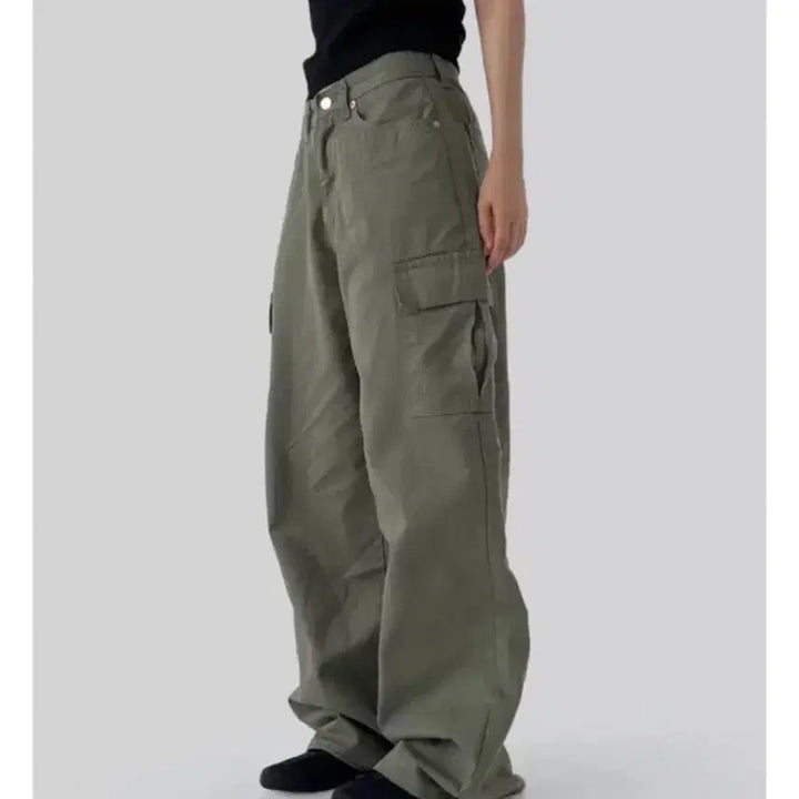 [BUNJANG] Autumn Cargo Pants Khaki / 어텀 커고팬츠 카키