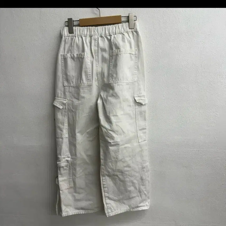 [BUNJANG] CIDER White Cargo Wide Pants (S) / CIDER 화이트 카고 와이드 팬츠 (S)