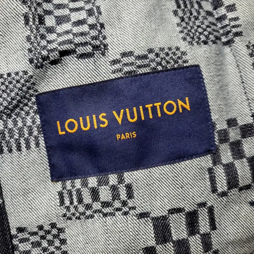 [BUNJANG] Louis Vuitton Damier Distorted Denim Jacket (Size 48) / [새상품급/백화점판] 48 / 루이비통 다미에 디스토티드 데님 자켓