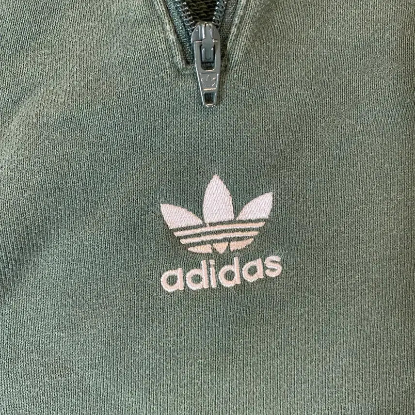 [BUNJANG] Adidas Half Zip-up / 아디다스 삼선 하프집업 초록색