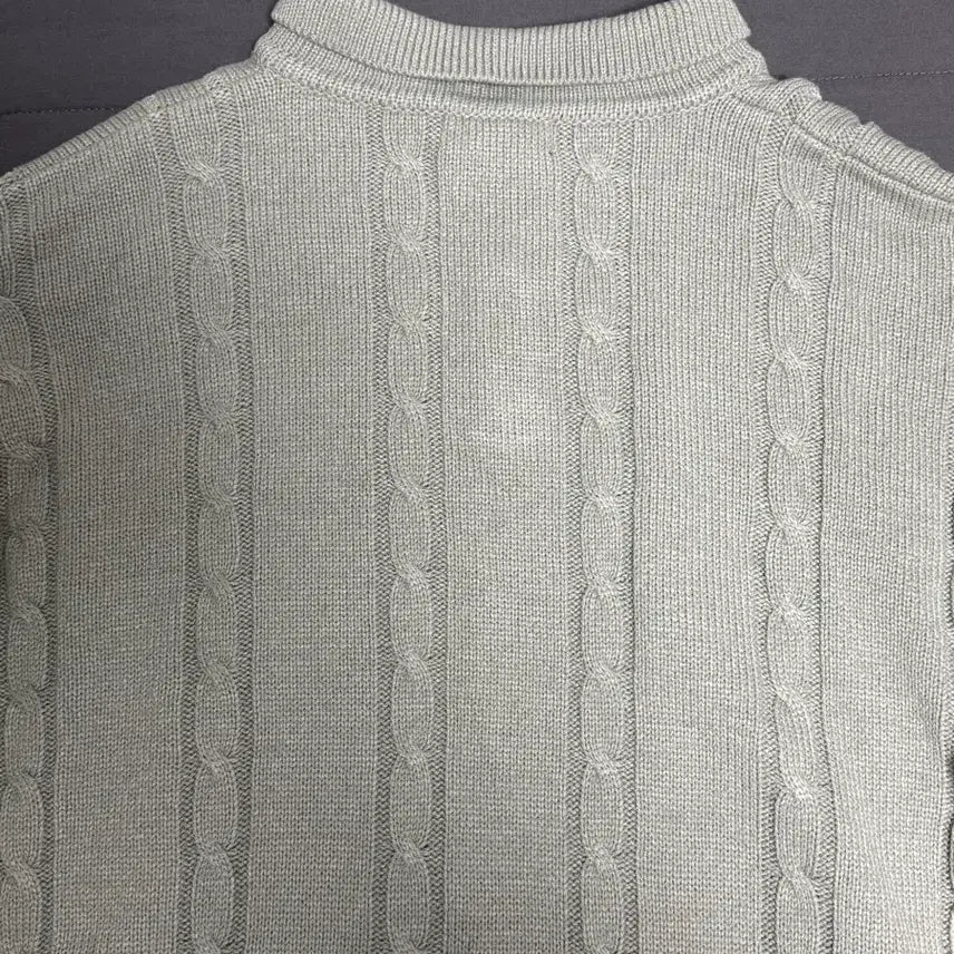 [BUNJANG] AZABYO Cable Knit Sweater / AZABYO 꽈배기 카라 니트 연회색 판매합니다.