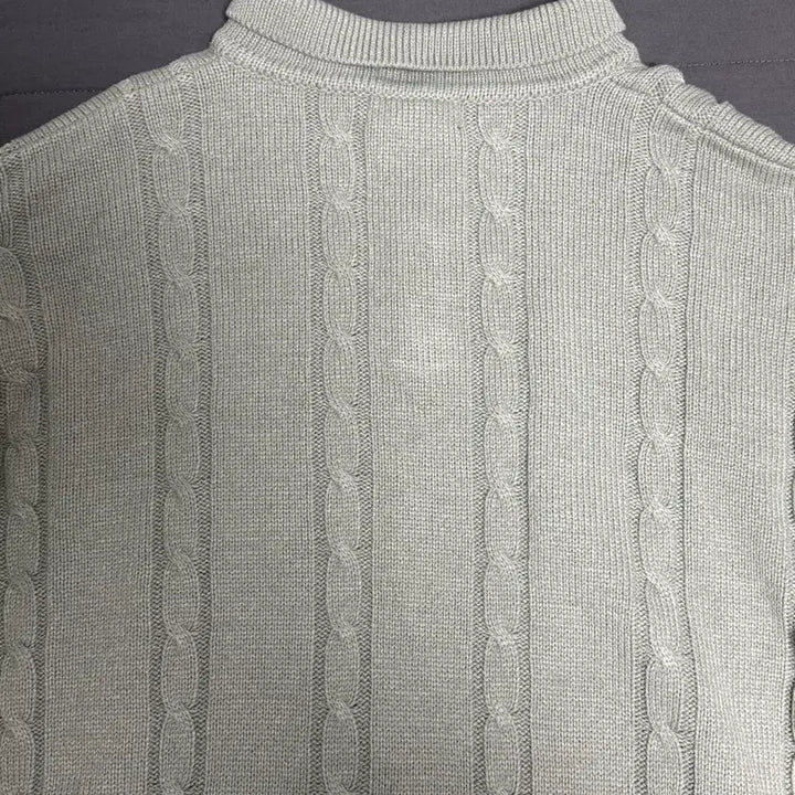 [BUNJANG] AZABYO Cable Knit Sweater / AZABYO 꽈배기 카라 니트 연회색 판매합니다.