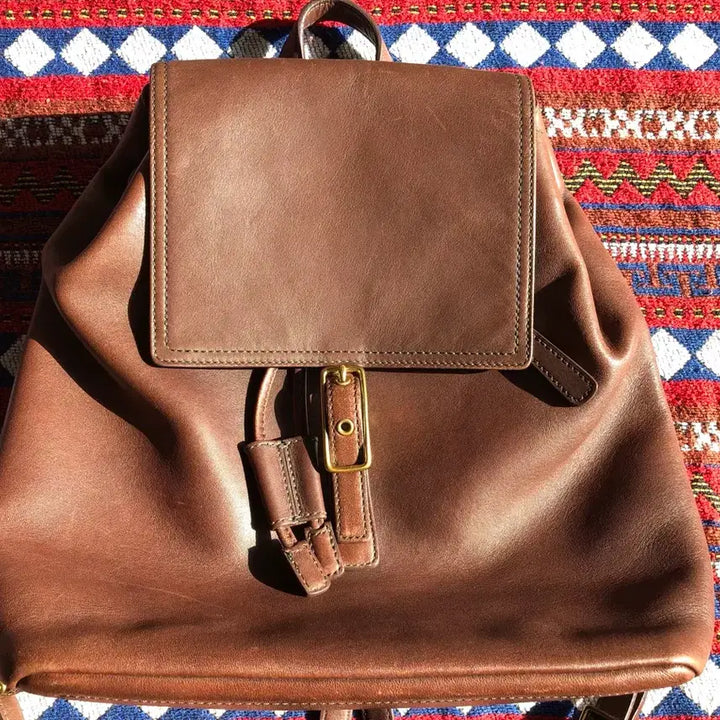 [BUNJANG] Coach Mahogany Leather Backpack / 코치 마호가니 레더 백팩