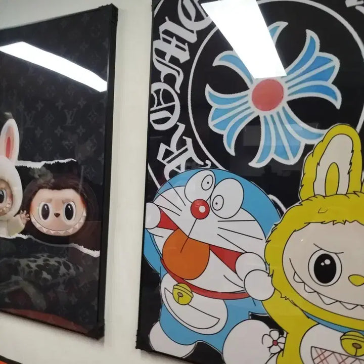 [BUNJANG] La Booboo Pop Art Painting Frame / 라부부 인형 피규어 팝아트 그림 액자 인테리어소품 그림액자 꽃